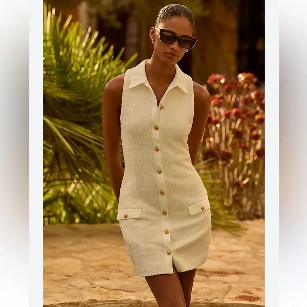 Beach Riot Eleanor tweed mini dress